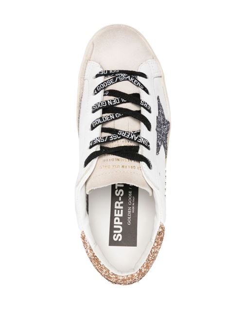 Super-Star Sneakers with Glitter Star GOLDEN GOOSE | GWF00102F00535882532